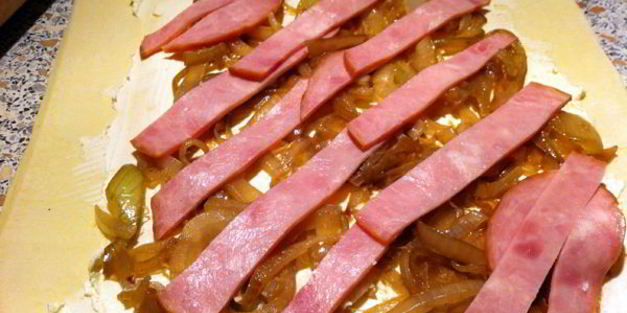 пирог с луком