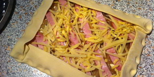 пирог с луком