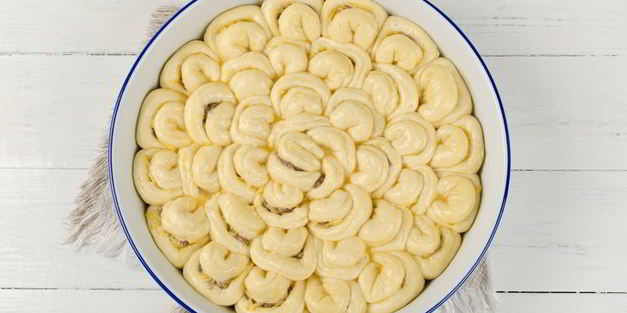 пирог с мясом хризантема