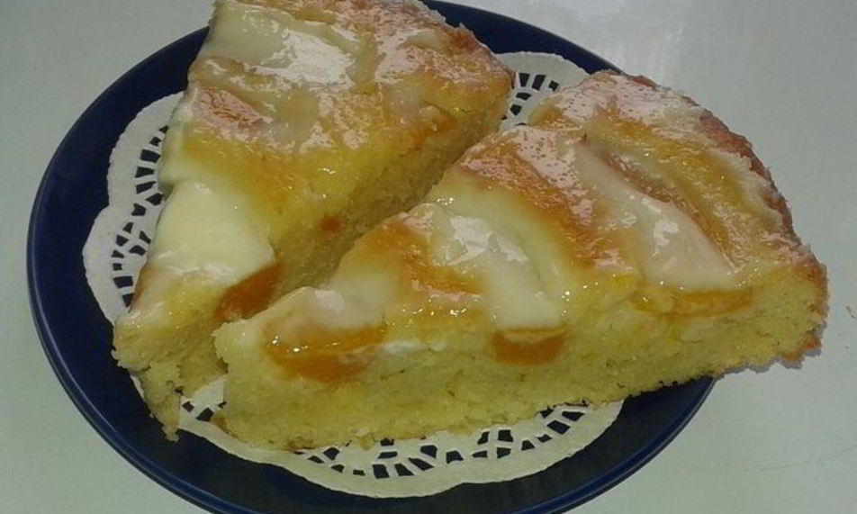 Рецепт пирог с персиками
