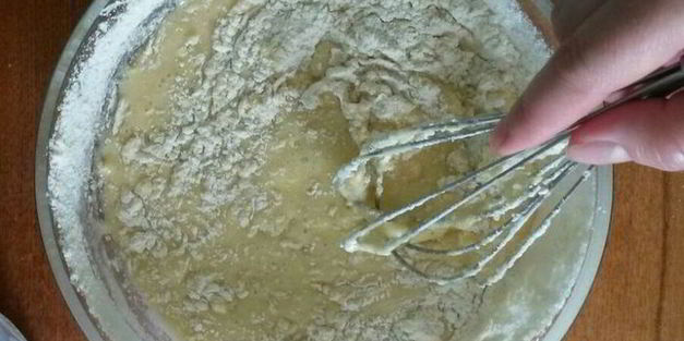 пирог с персиками