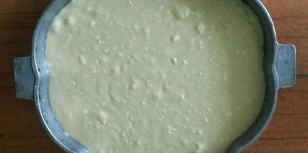 пирог с персиками