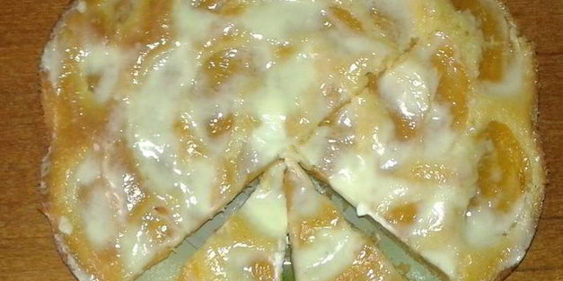 пирог с персиками