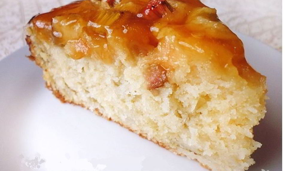 Рецепт пирог с ревенем и манкой