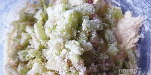 пирог с ревенем и манкой