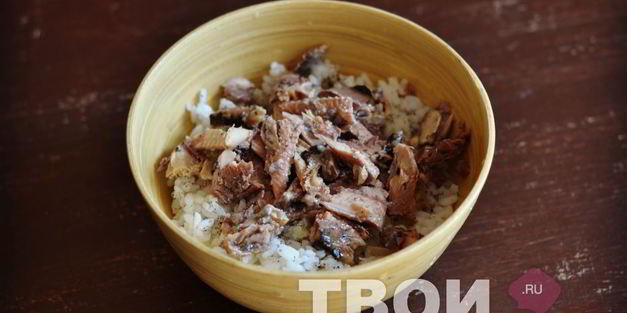 пирог с рисом и рыбой