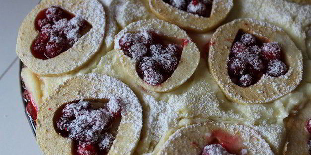 пирог с яблоками и клюквой