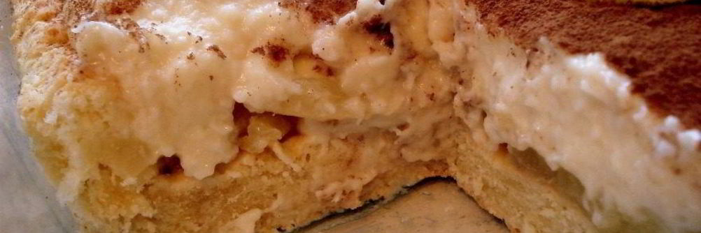 Пирог с заварным кокосовым кремом