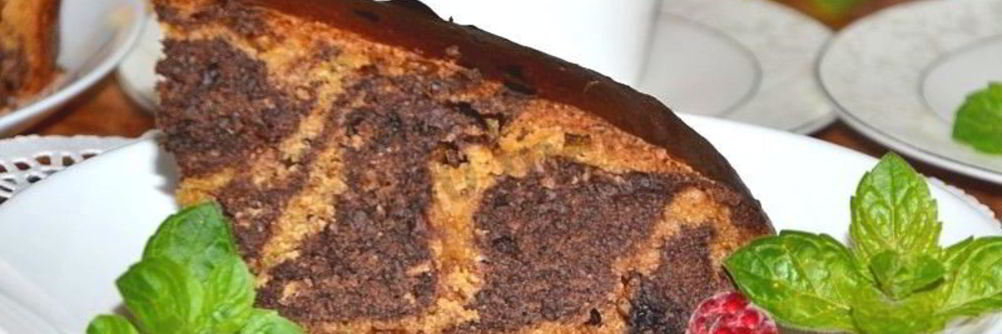 Пирог Зебра на кефире