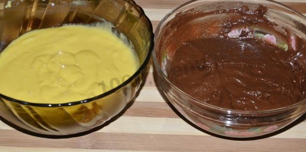 пирог зебра на кефире