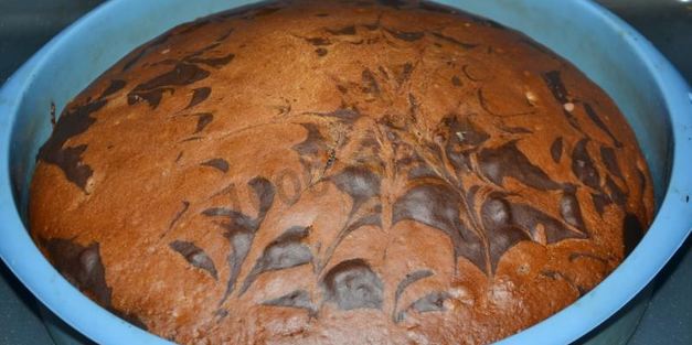 пирог зебра на кефире