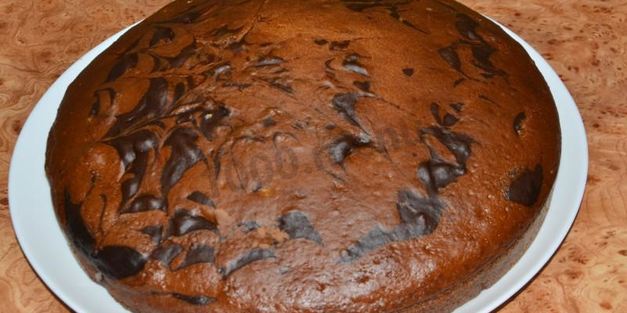 пирог зебра на кефире