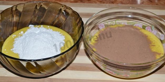 пирог зебра на кефире