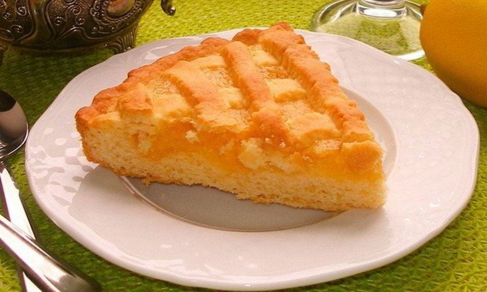 Рецепт простой песочный пирог с лимонной начинкой