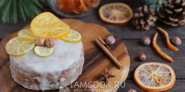 рождественский пирог с сухофруктами и орехами