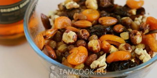 рождественский пирог с сухофруктами и орехами