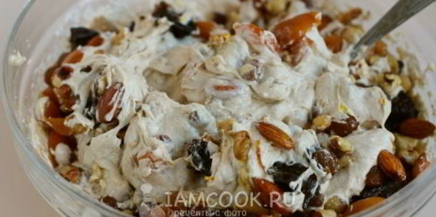 рождественский пирог с сухофруктами и орехами