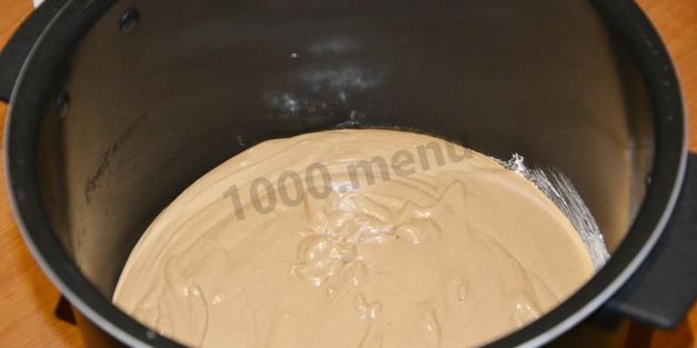 шоколадный пирог с грушами в мультиварке