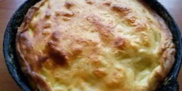 слоеный пирог с мясом и сыром