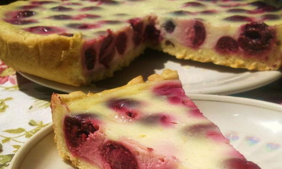 Рецепт сметанный пирог с вишней