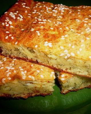 Сырно-творожный пирог