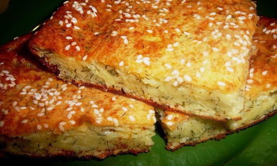 Рецепт сырно-творожный пирог