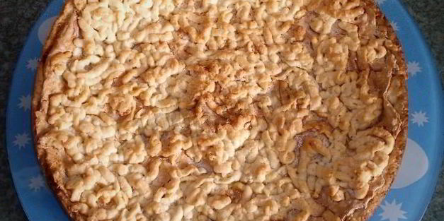 тертый пирог с яблоками