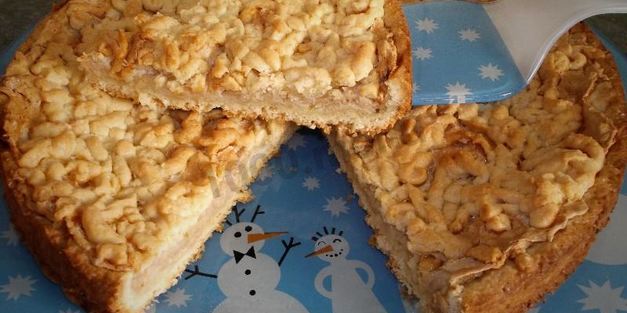 тертый пирог с яблоками