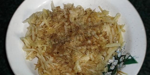 тертый пирог с яблоками