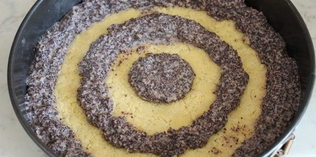 творожно-маковый пирог колечко