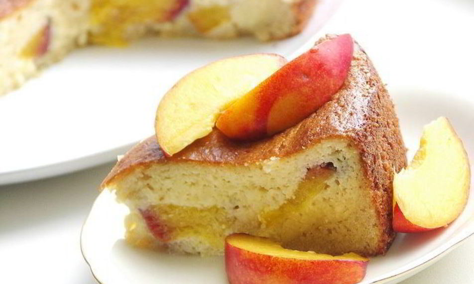 Рецепт творожно-ореховый пирог с нектаринами