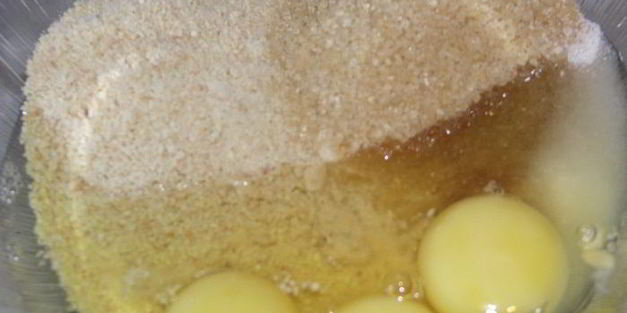 творожно-ореховый пирог с нектаринами