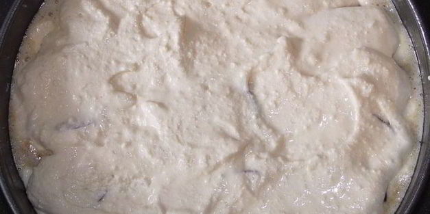 творожно-ореховый пирог с нектаринами