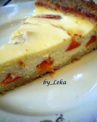 Творожный пирог с абрикосами