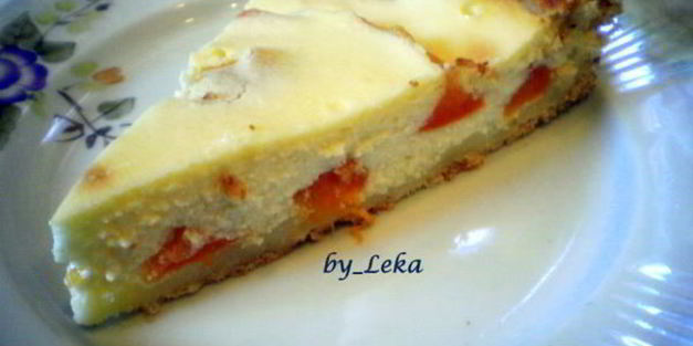 творожный пирог с абрикосами