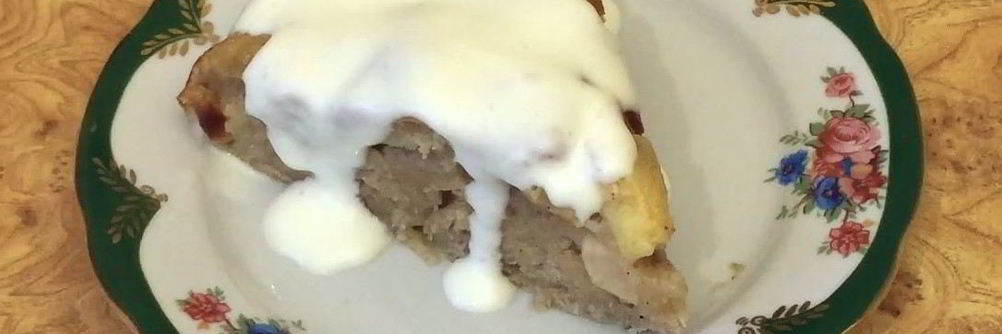 Яблочный пирог из теста на кефире