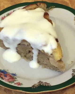 Яблочный пирог из теста на кефире