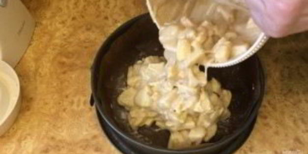 яблочный пирог из теста на кефире