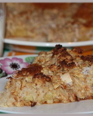 Яблочный пирог с белым шоколадом