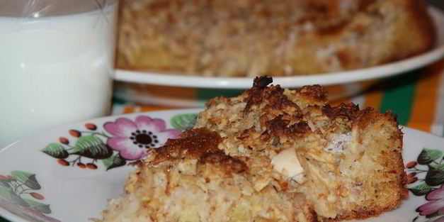 яблочный пирог с белым шоколадом