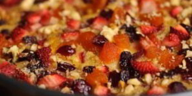 яблочный пирог с фруктами