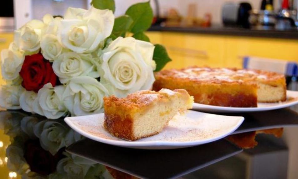 Рецепт яблочный пирог со сливочной заливкой