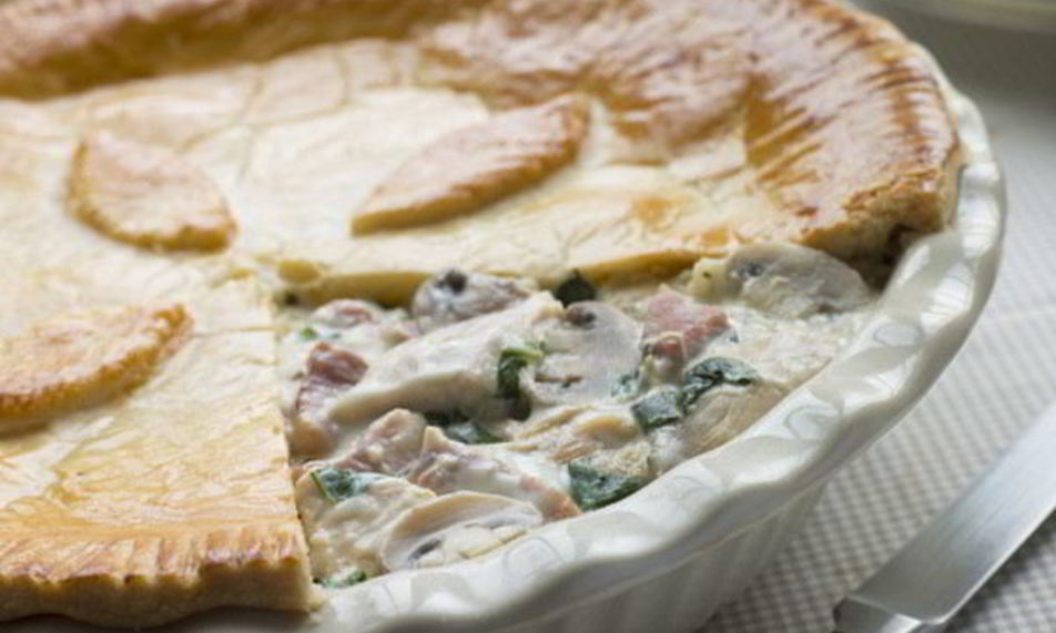 Рецепт закрытый пирог с телятиной и белыми грибами