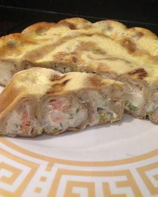 Закусочный блинный пирог