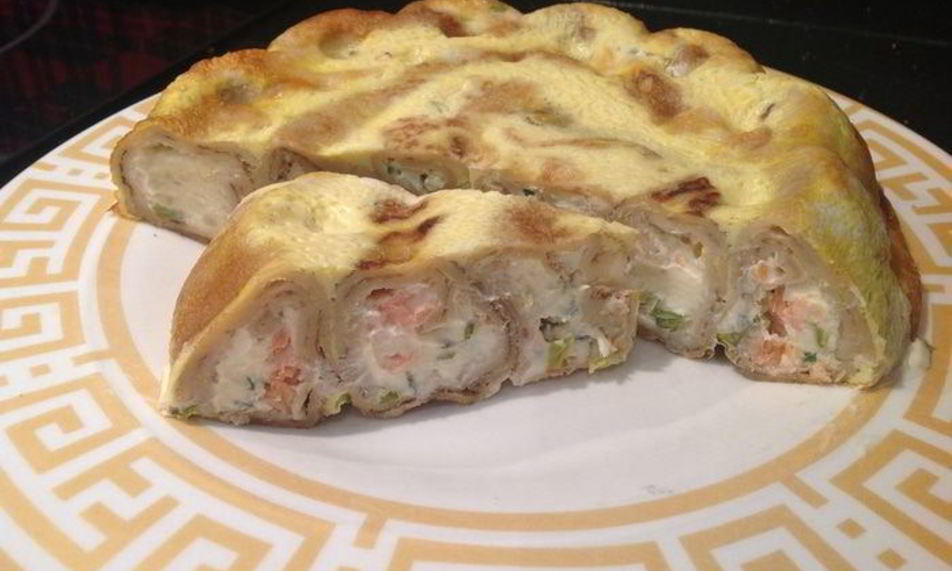 Рецепт закусочный блинный пирог