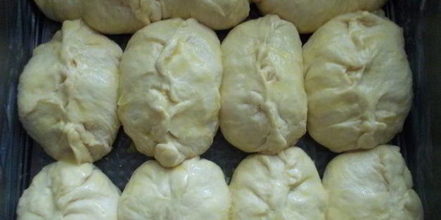 домашние пирожки с вишней и шелковицей