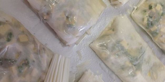 хрустящие пирожки с сыром тофу