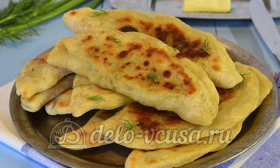Рецепт кутабы с сыром и зеленью