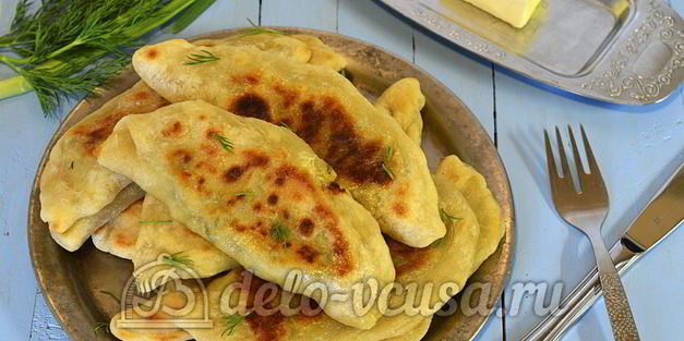 кутабы с сыром и зеленью