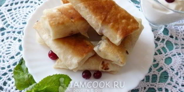 пирожки из лаваша с творогом